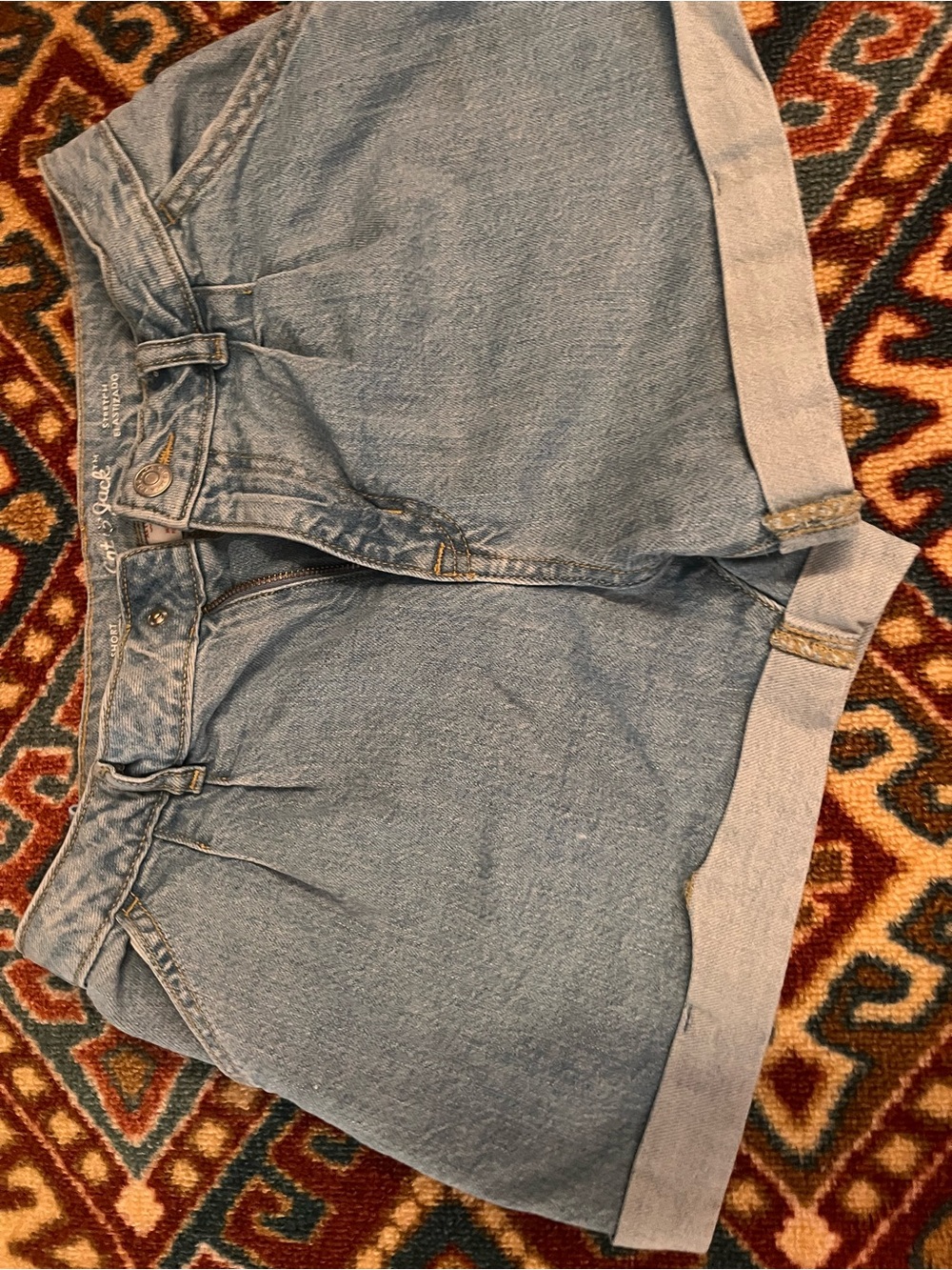 Cat & Jack Medium Wash Denim Roll-Hem Shorts